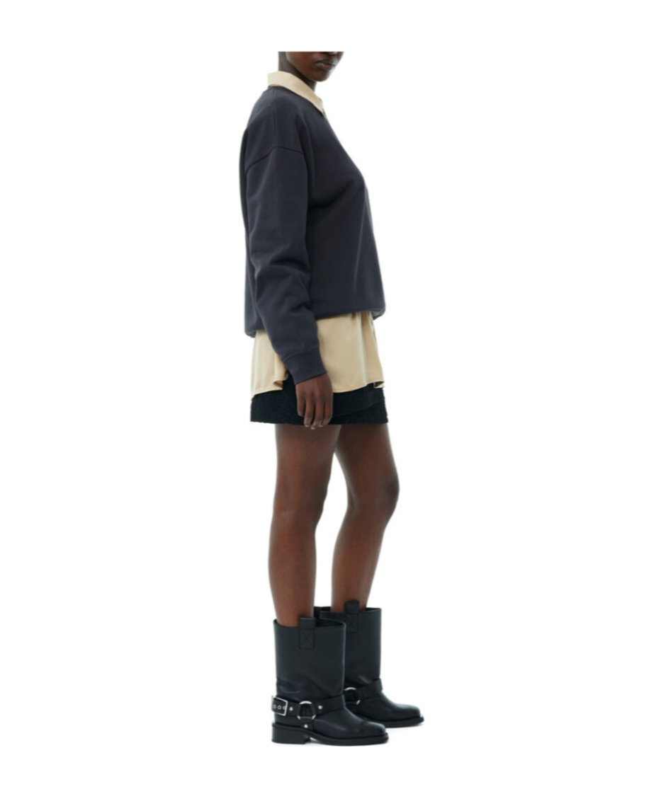 Ganni Dark Grey Isoli Oversized Sweatshirt