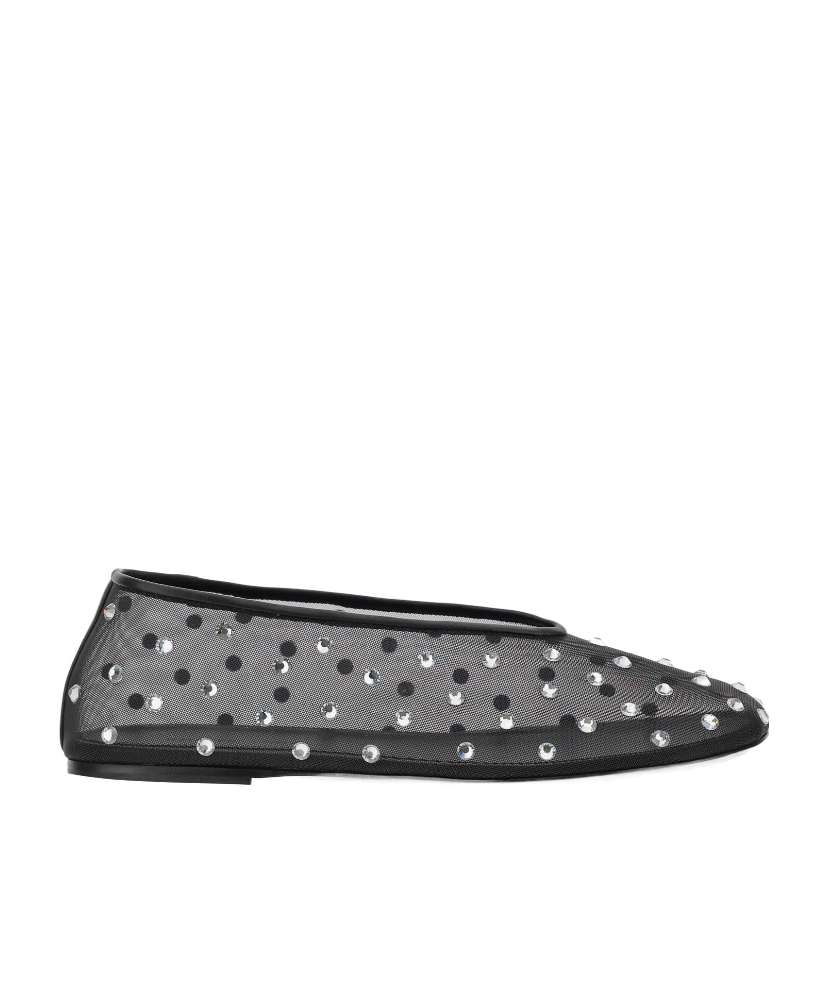 Shop Khaite The Marcy Embellished Ballet Flats In Gray