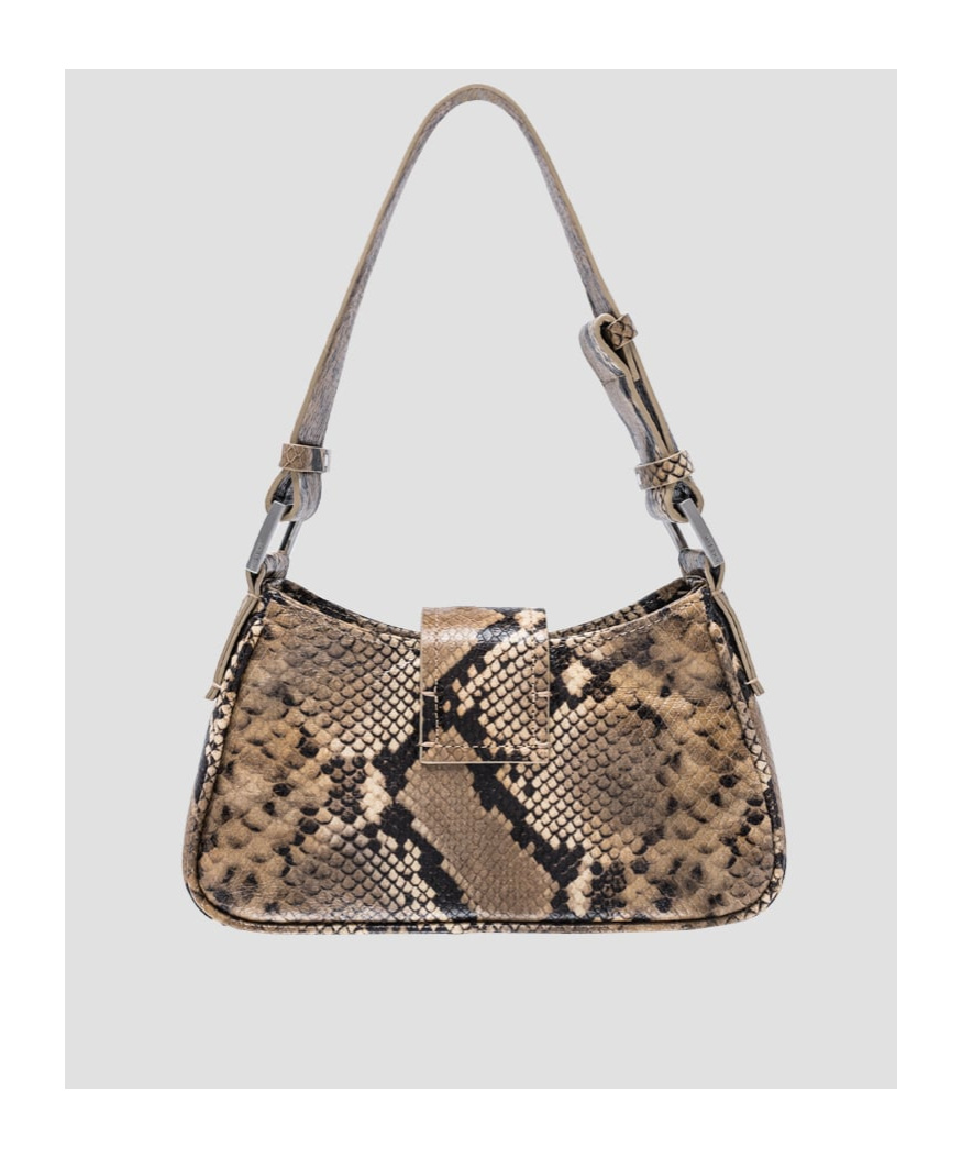 Misbhv Logo Plaque Embossed Shoulder Bag In Brown