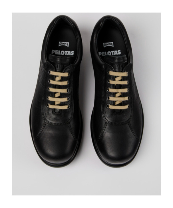 Camper Ariel Low-top Leather Sneakers In Black