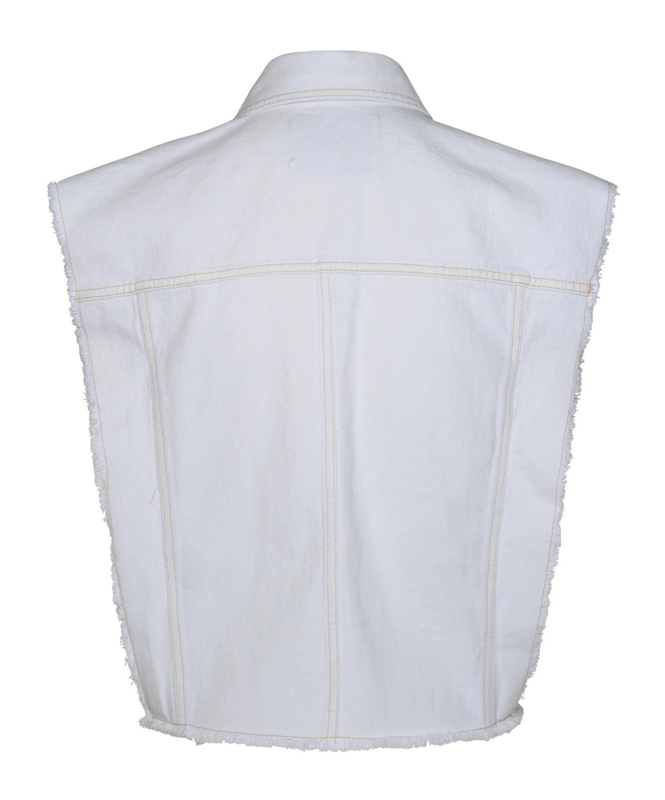 ISABEL MARANT ÉTOILE ISABEL MARANT TYRA RAW-CUT EDGE DENIM VEST