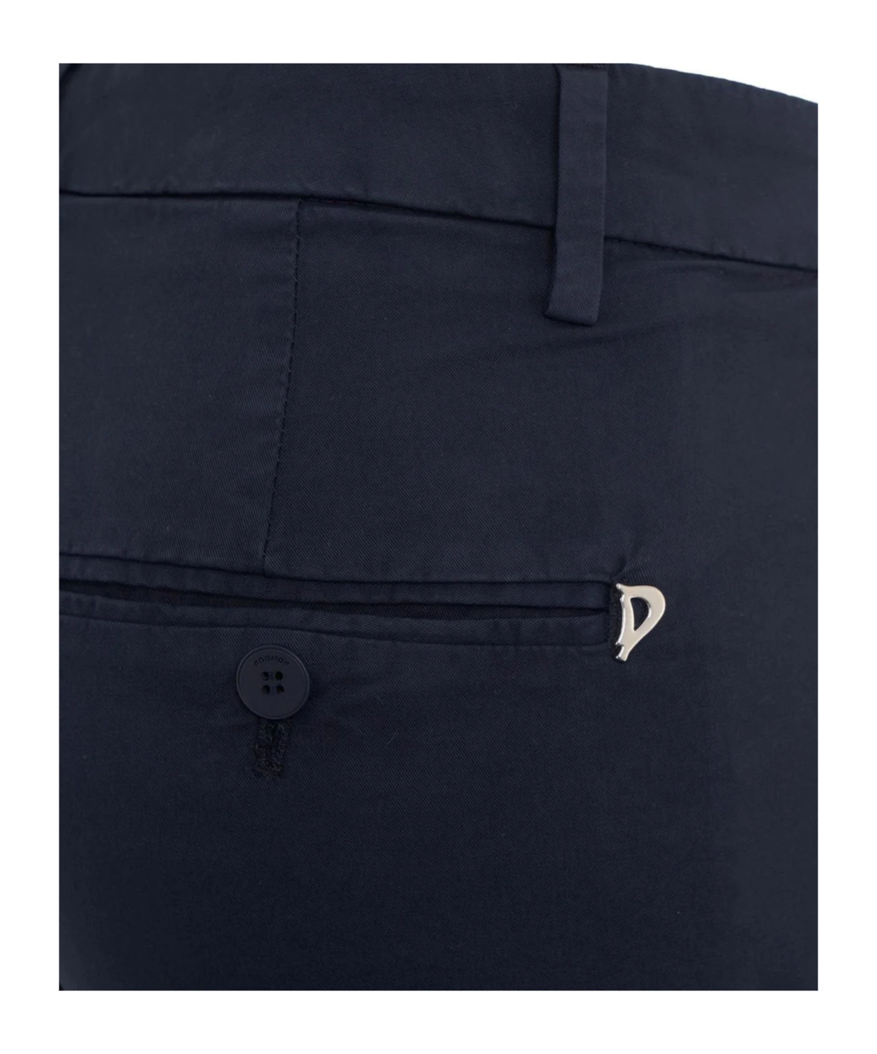 Dondup Cropped Slim Fit Trousers In Blue