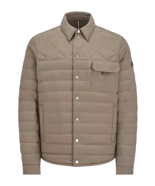 Moncler Iseran Quilted Shirt Jacket In Green