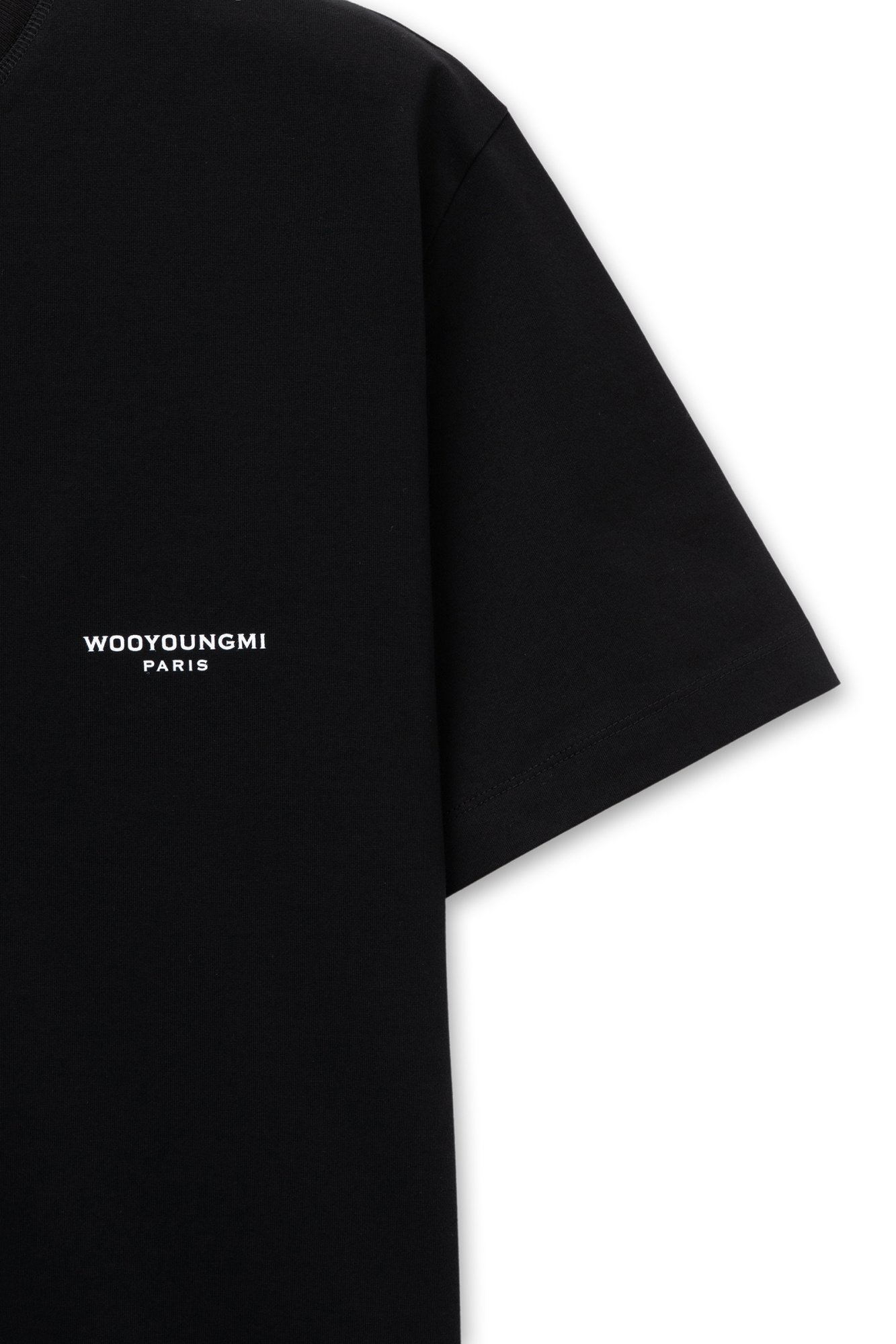 Wooyoungmi Black Light Graphic T-shirt In Black