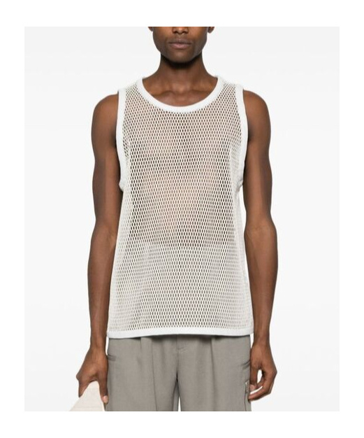 Jil Sander Open-knit Tank Top In White