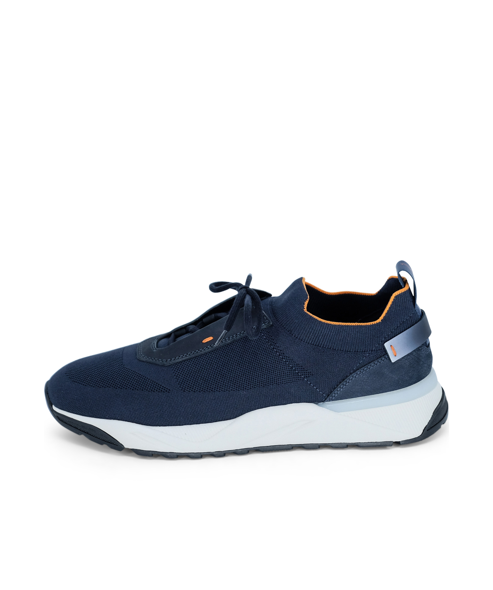 Santoni Knitted-upper Sneakers In Blue