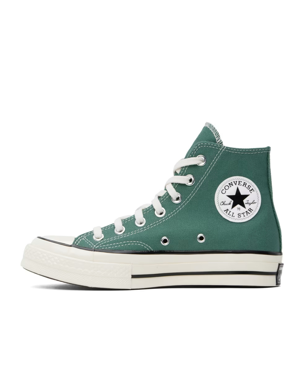 Converse Logo Decorated High-top Board Shoes In Green