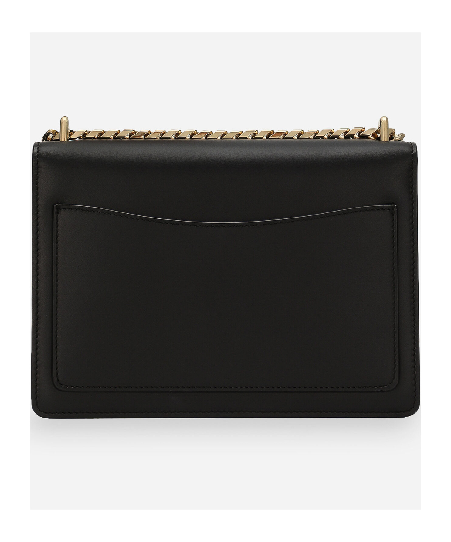 Dolce & Gabbana Logo-plaque Leather Crossbody Bag In Black