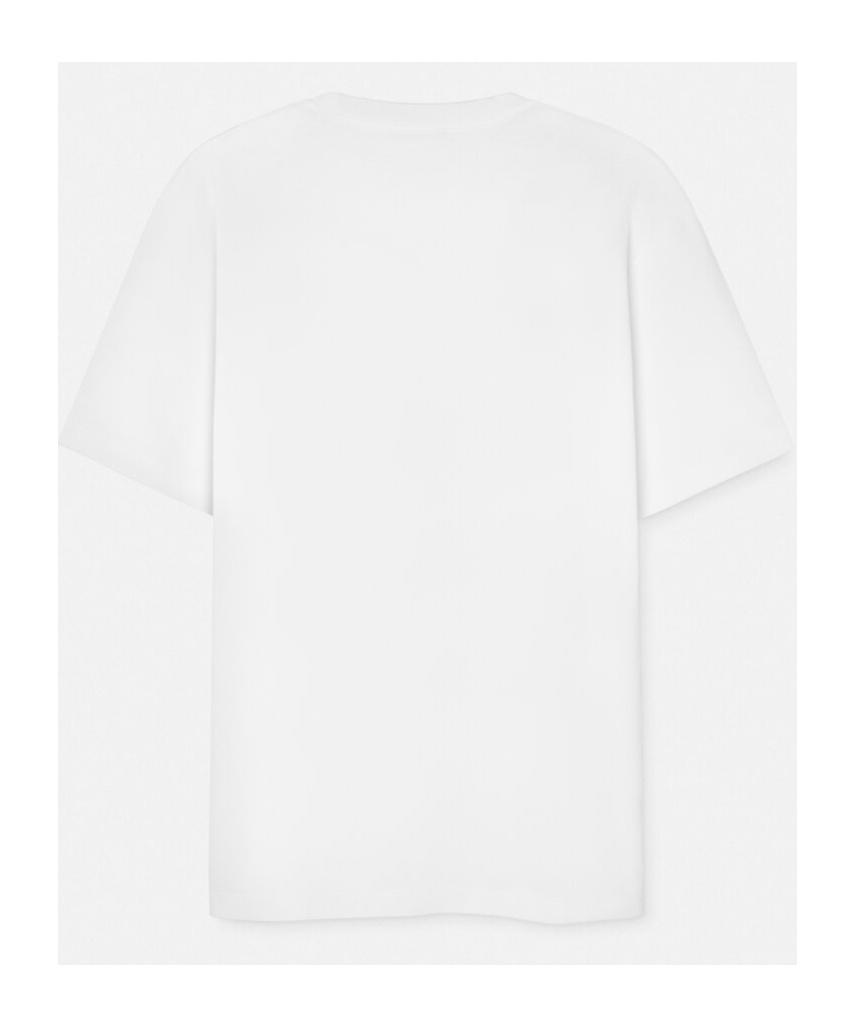 Versace Medusa Sliced Cotton T-shirt In White
