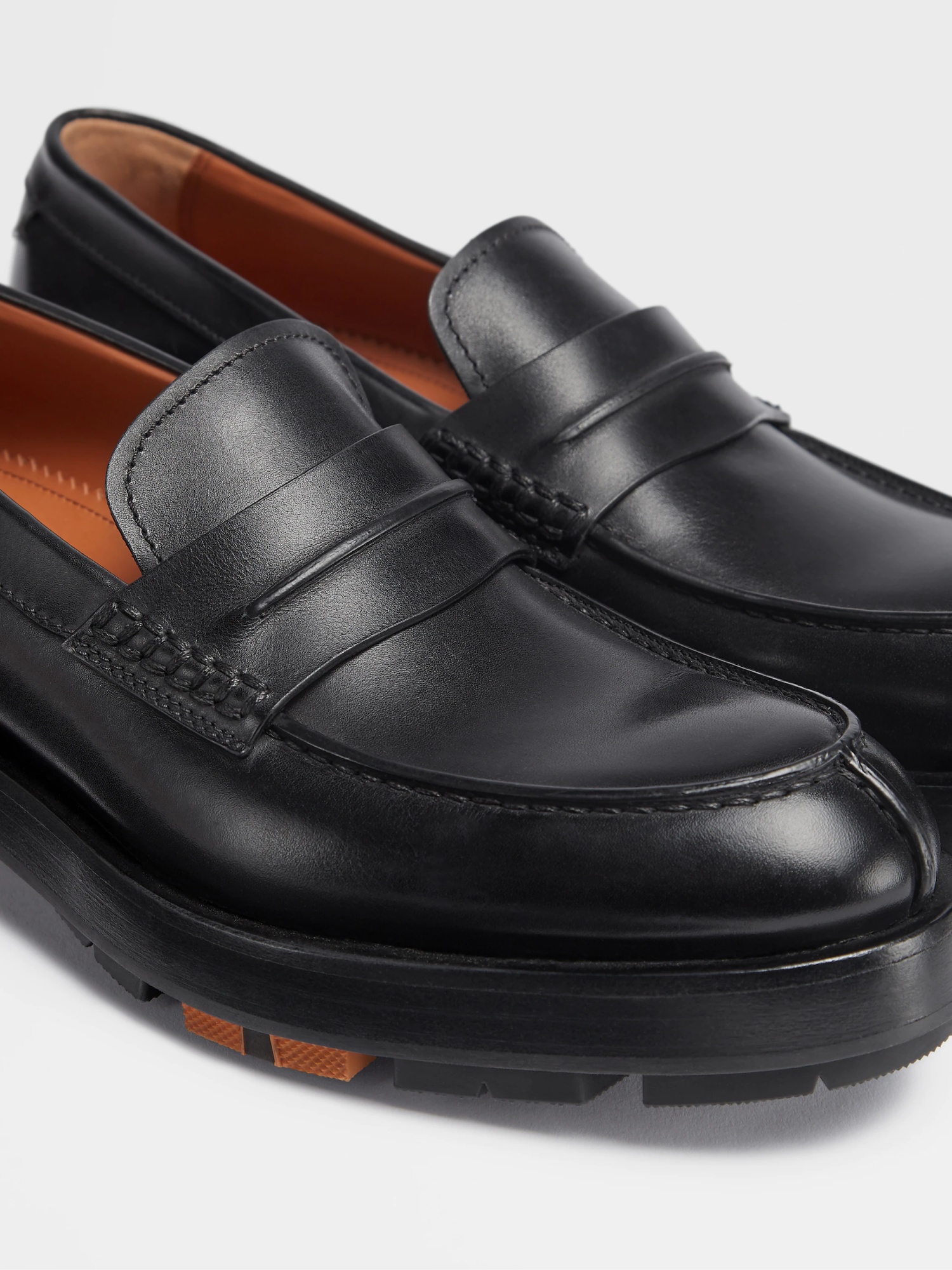 Zegna Udine Lug-sole Loafers In Black