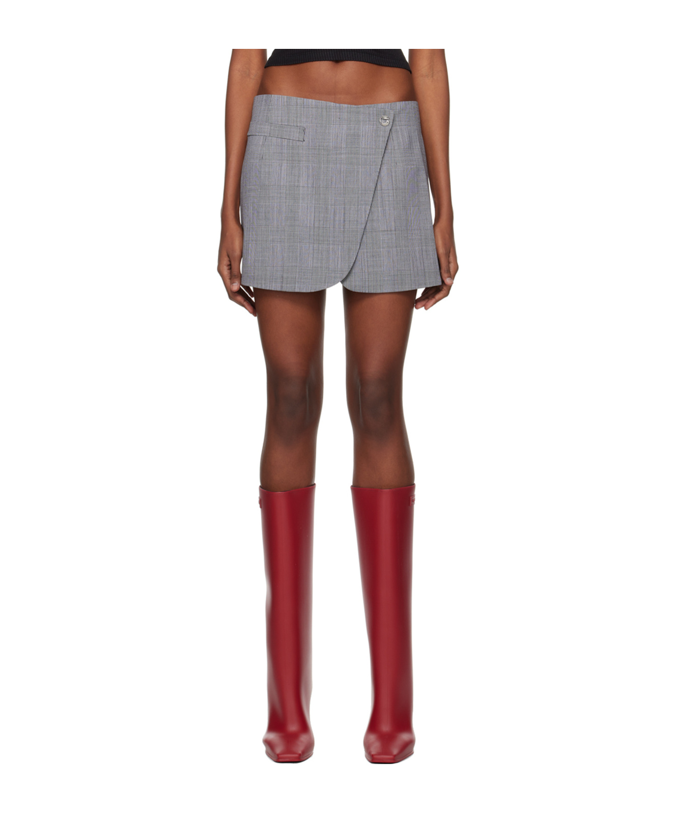 Coperni Gray Tailored Miniskirt In Gray