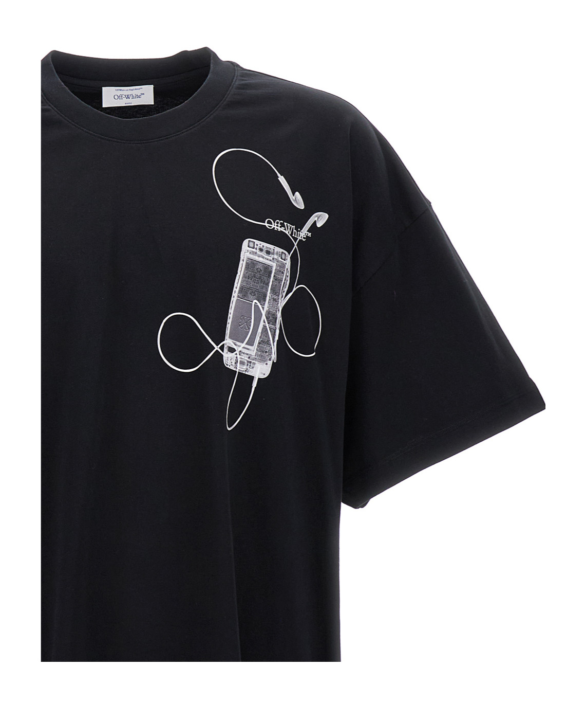 Off-white Graphic Arrow Scan T-shirt With Short Sleeves In Black