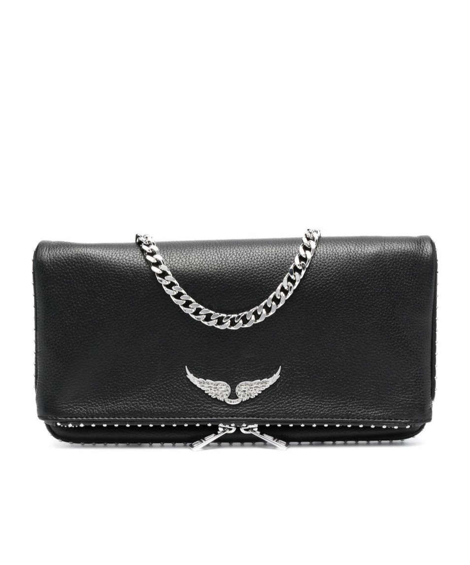 ZADIG & VOLTAIRE ZADIG VOLTAIRE STUD-EMBELLISHED CHAIN-LINKED SHOULDER BAG