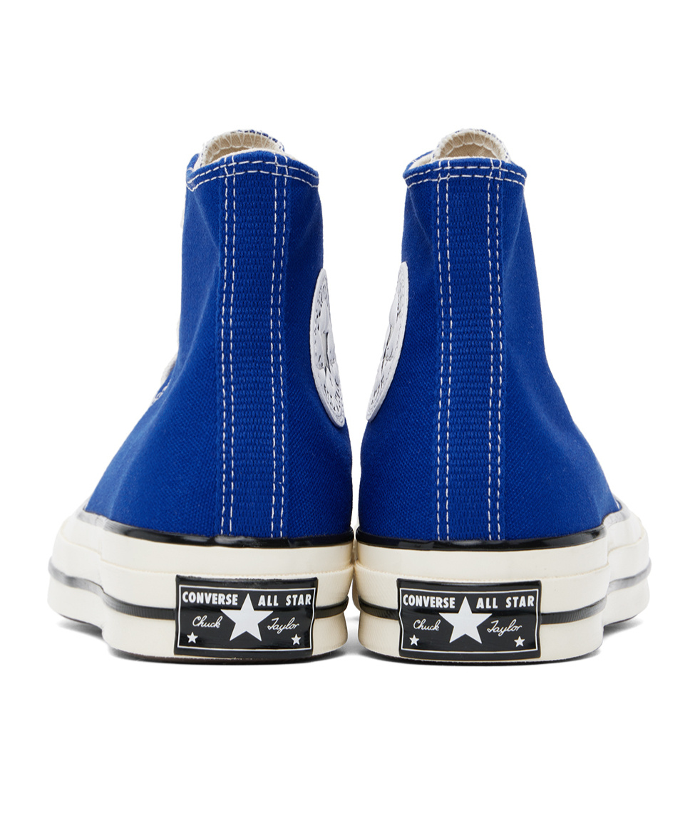 Shop Converse Logo Decorated High-top Skate Shoes In Blue