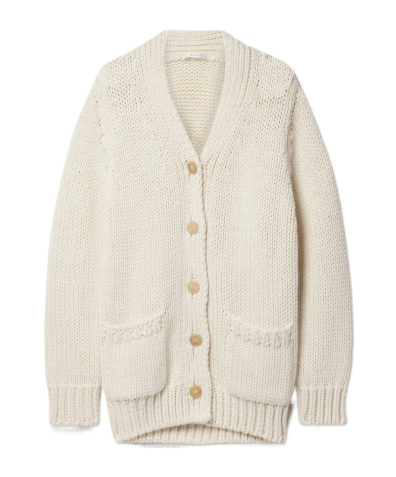 THE ROW EVESHAM WOOL CARDIGAN SWEATER