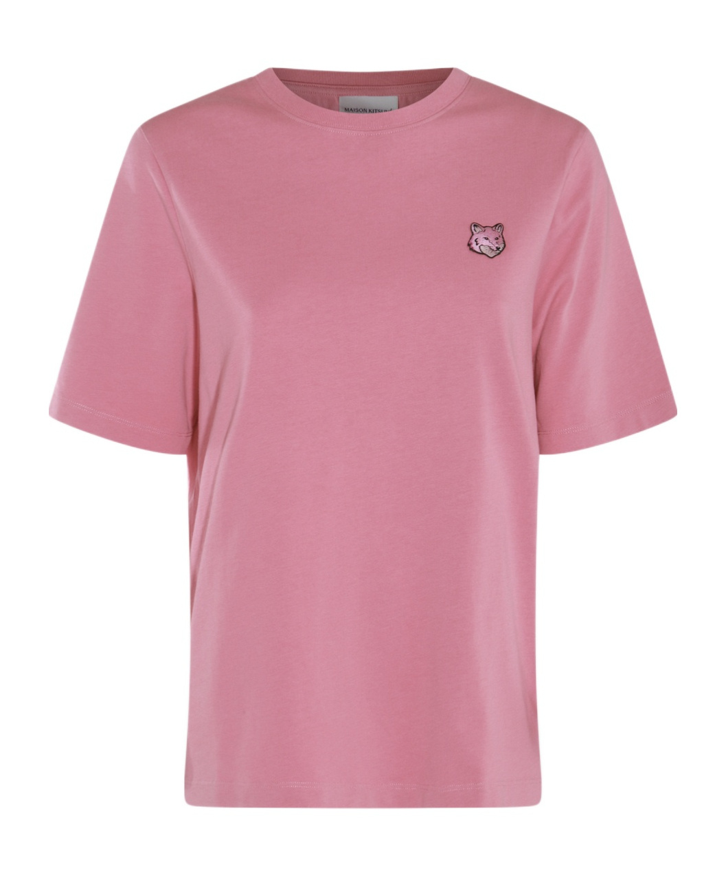 Maison Kitsuné Bold Fox Head Patch Comfort Tee In Pink
