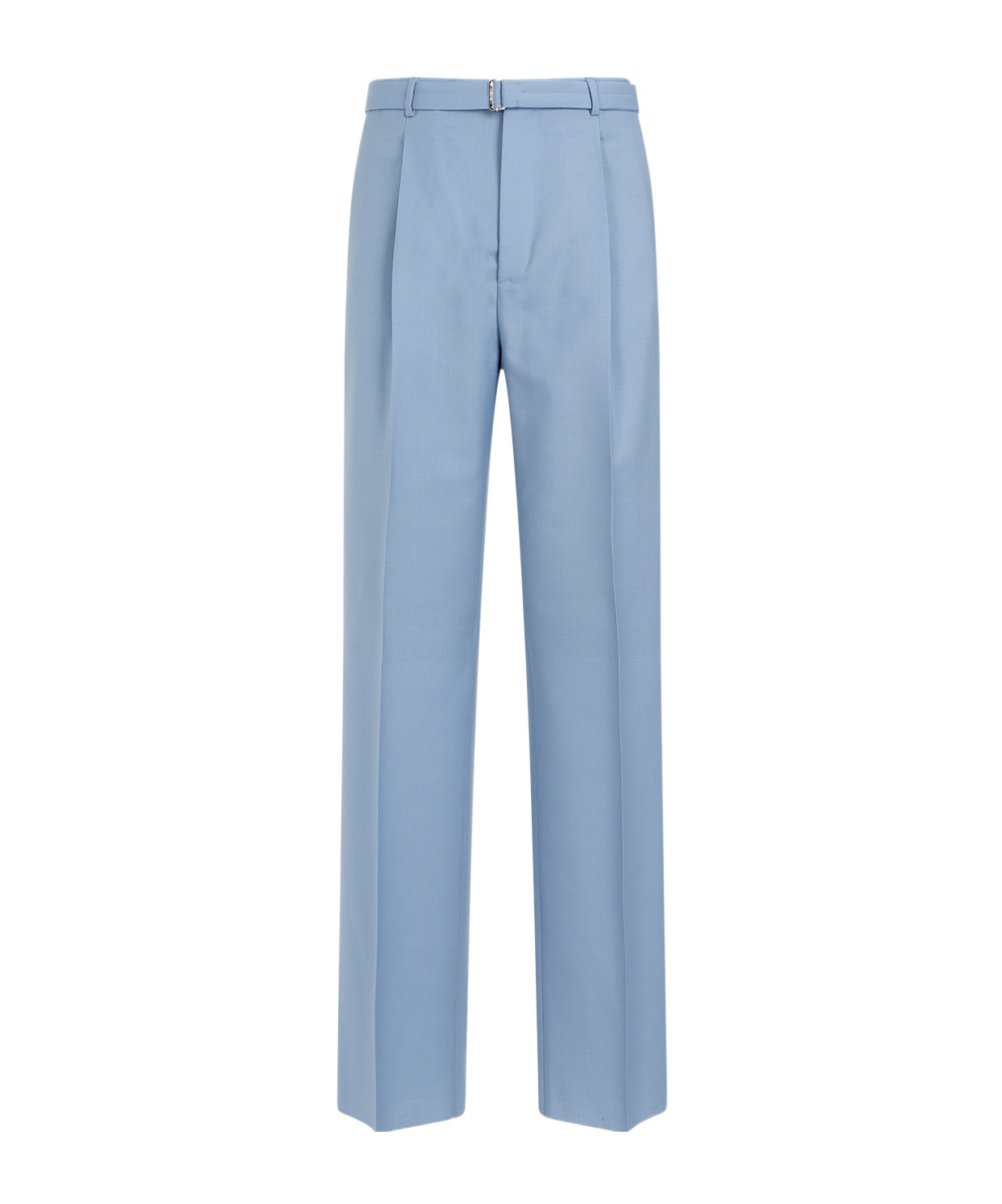 Shop Lanvin Wide-leg Wool Trousers In Blue