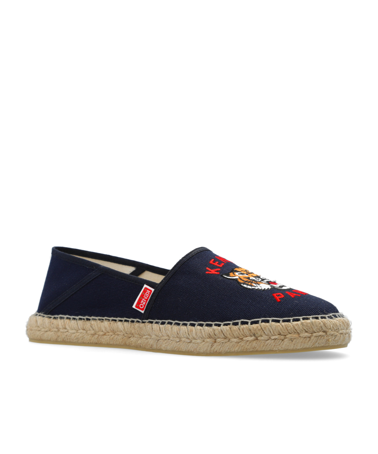 KENZO KENZO LOGO EMBROIDERED SLIP-ON ESPADRILLAS