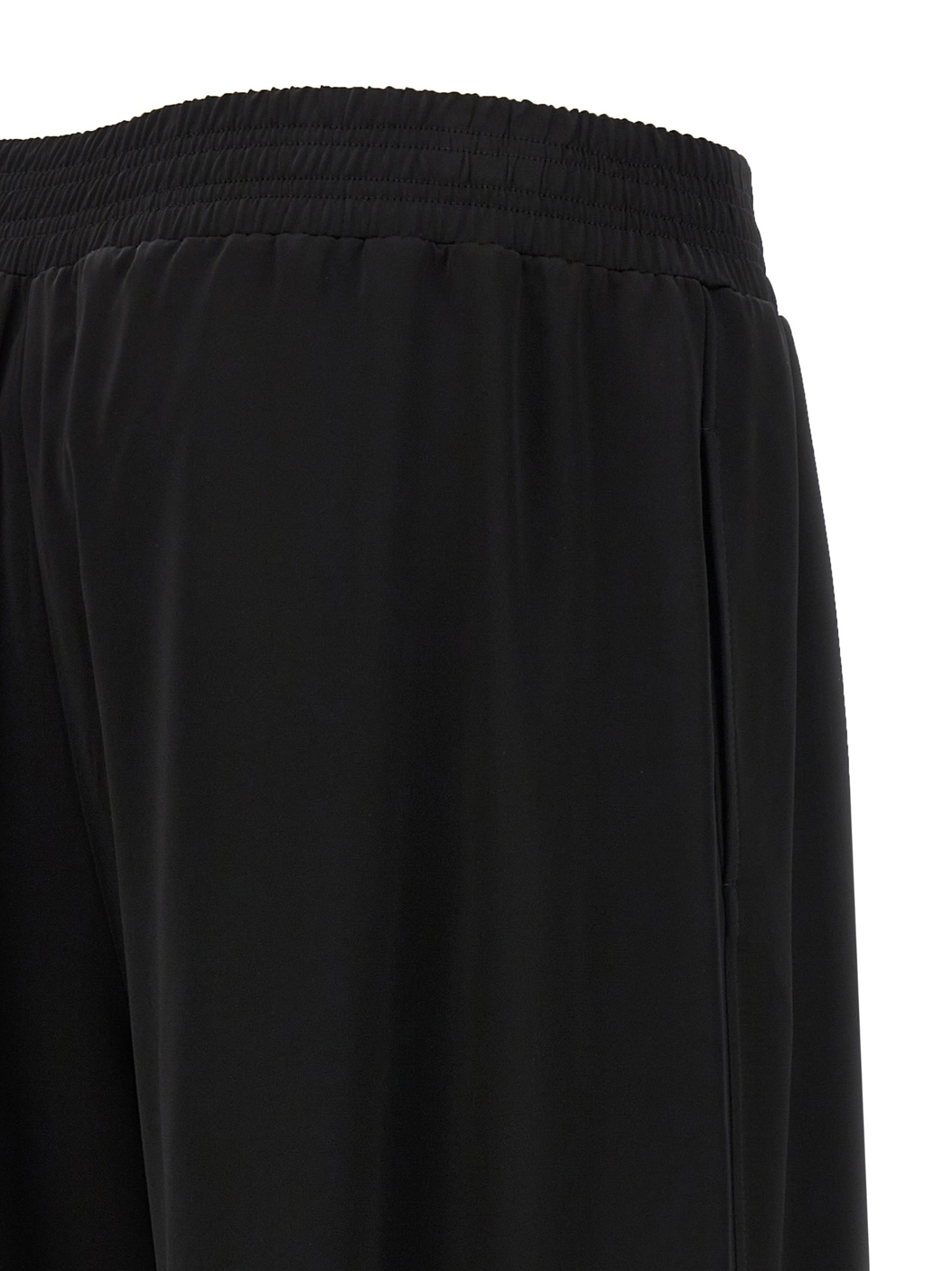 Fabiana Filippi Wide-leg Satin Trousers In Black