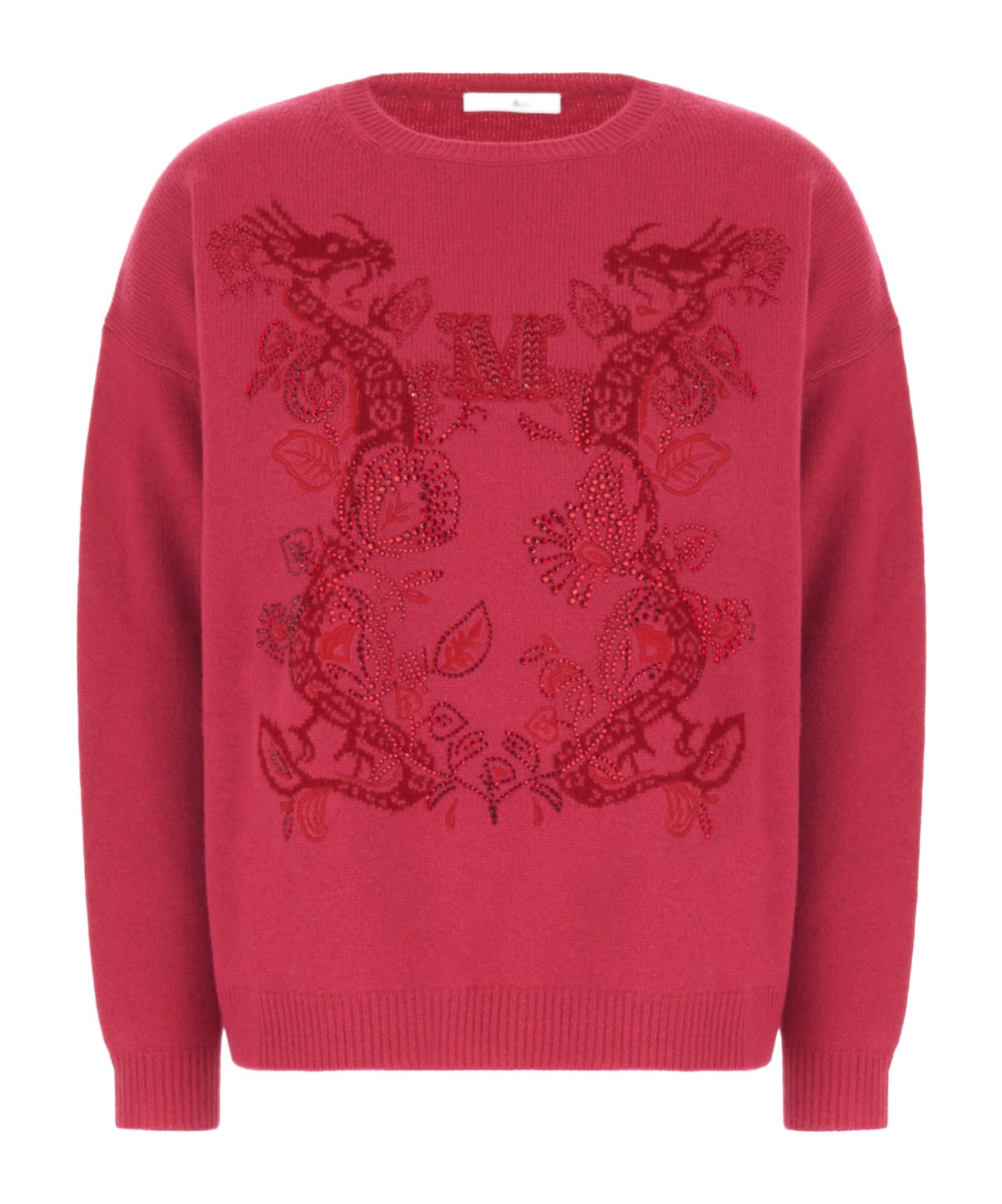 Max Mara Tyrian Purple Wool Blend Sweater In Red