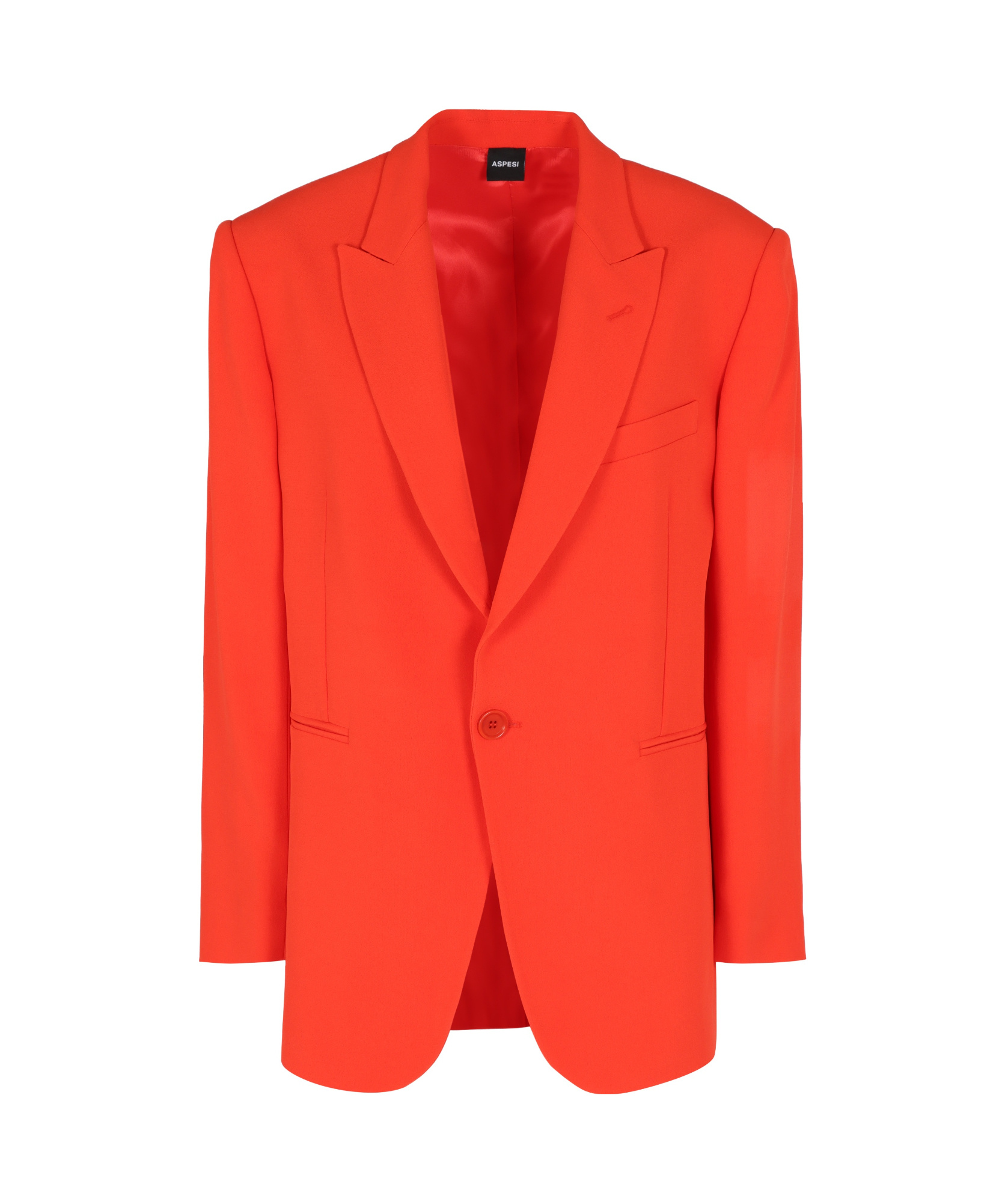 Shop Aspesi Single-breasted Blazer In Orange