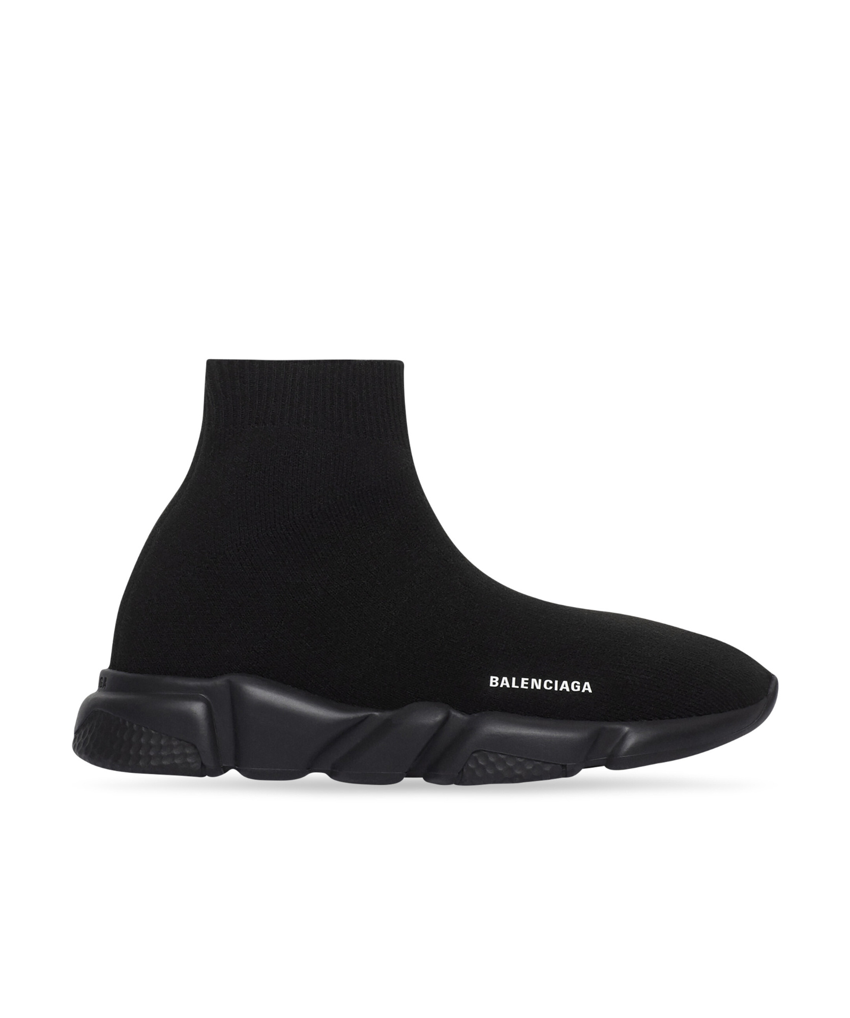 Balenciaga Speed Tech Knit Slip-on Sneakers In Black