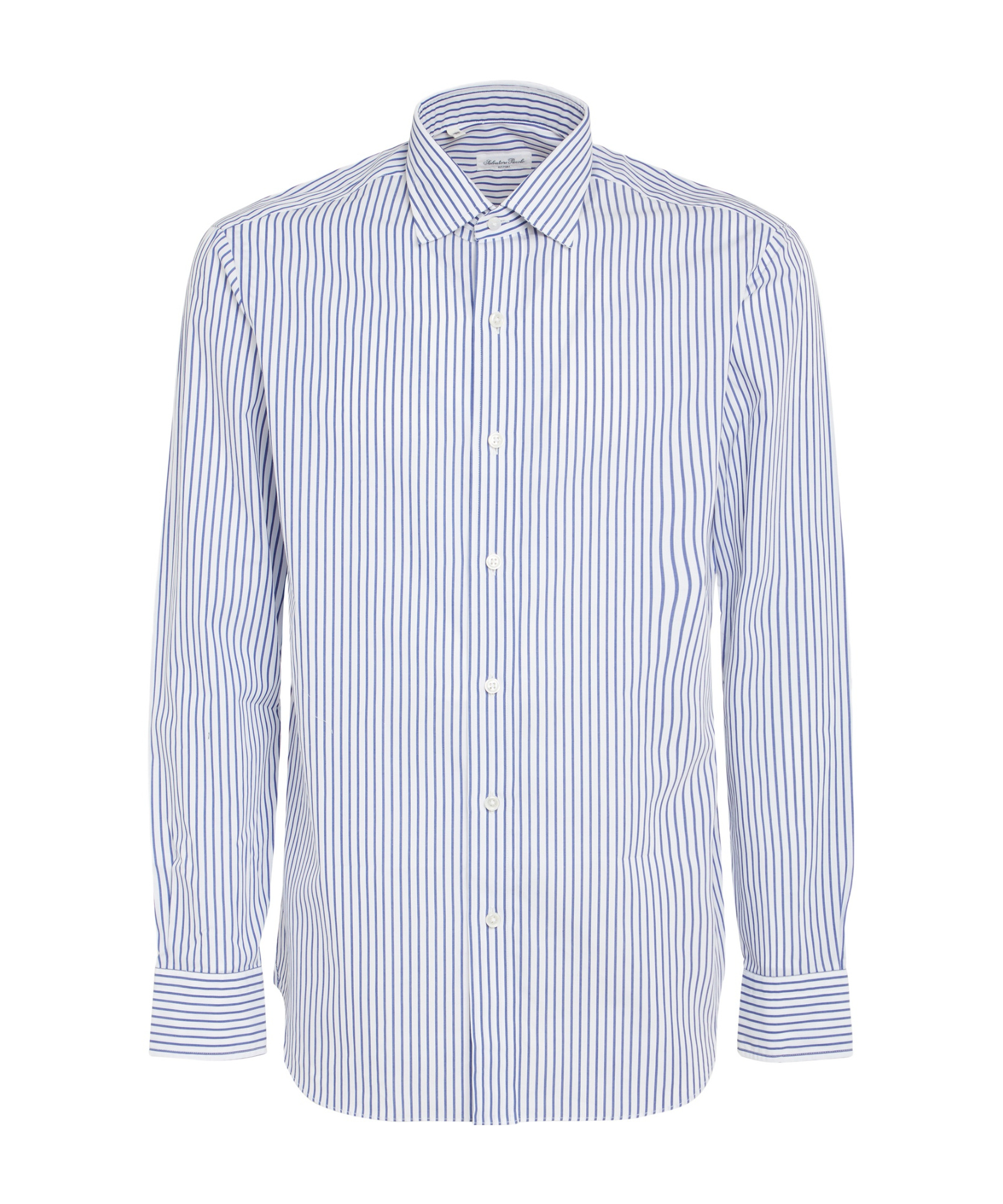 Salvatore Piccolo Striped Long-sleeved Shirt In White