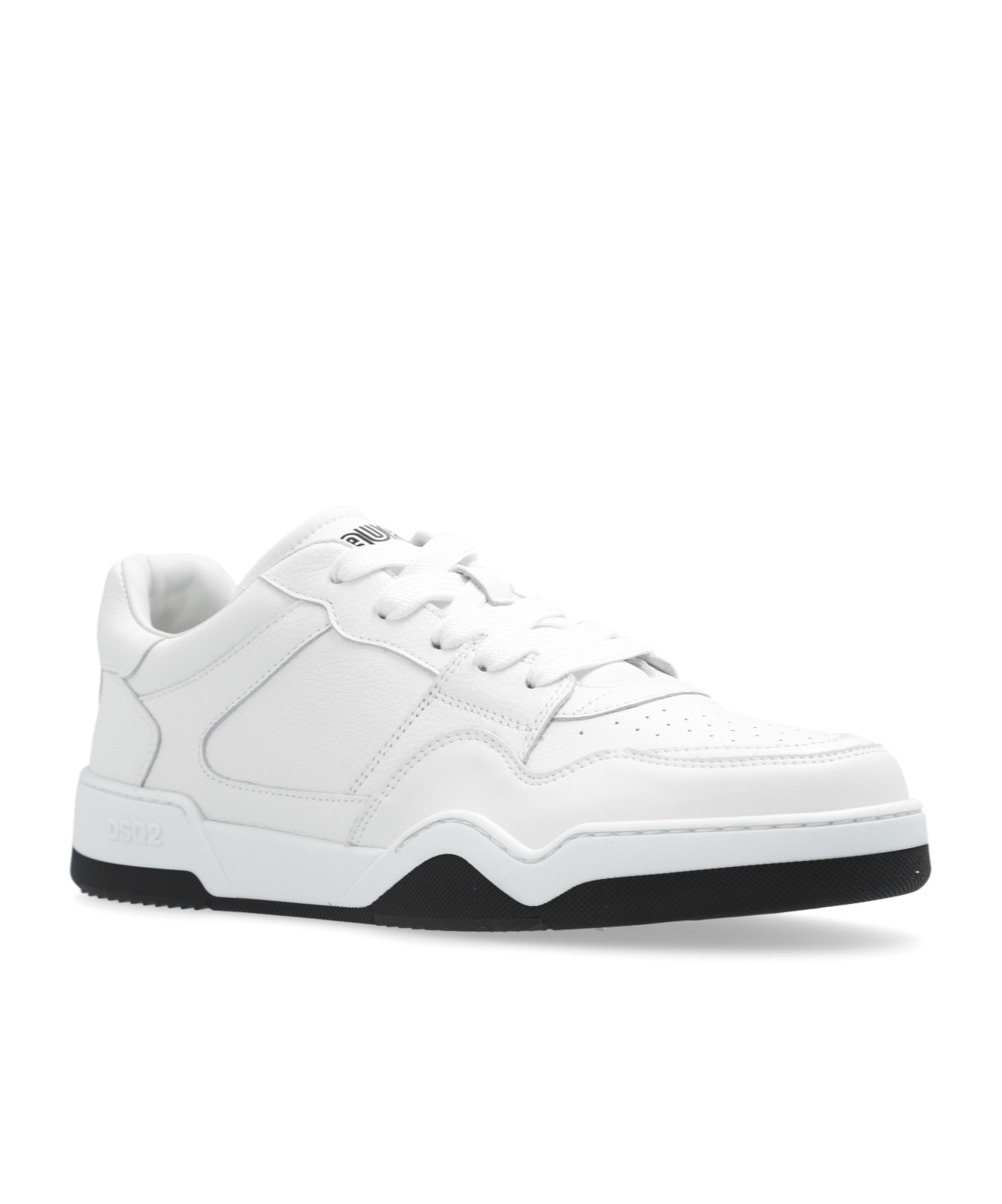 Shop Dsquared2 Perforated Lace-up Sneakers In White