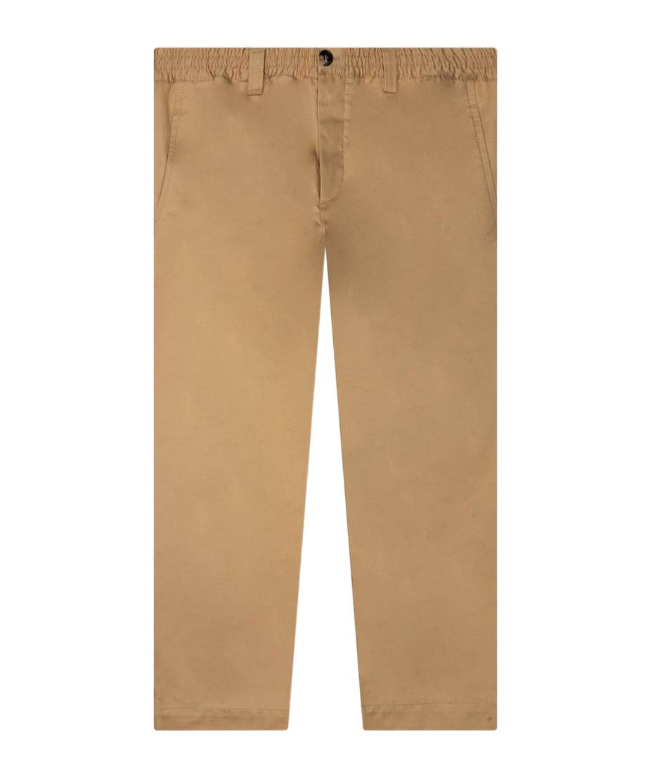 Marni Gabardine Tapered Trousers In Brown