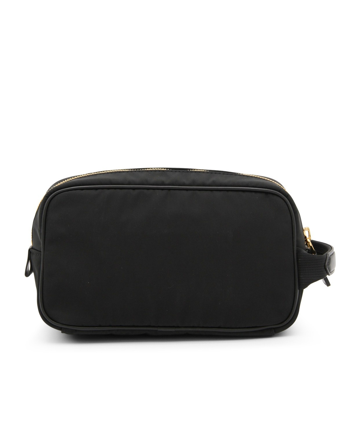 Tom Ford Logo Stapm Zip-up Clutch Bag In Black