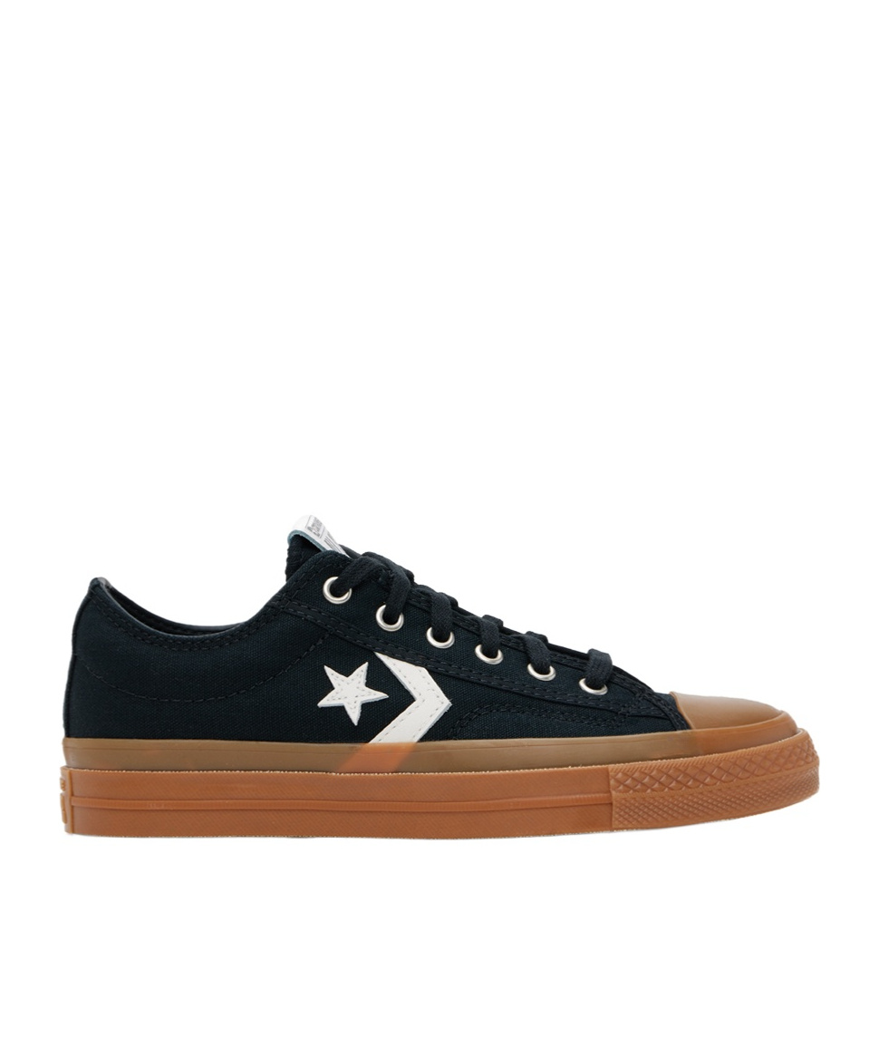 Converse Star Pattern Low Upper Board Shoes In Black