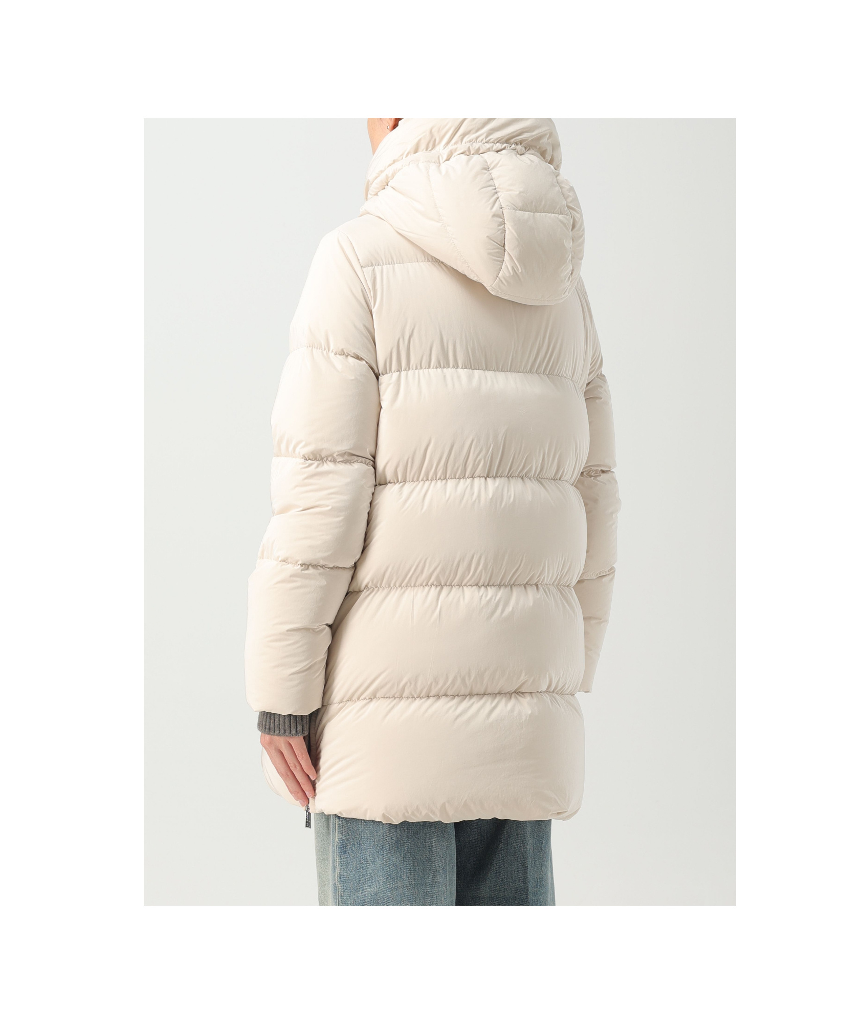 Moorer Hooded Puffer Jacket In White