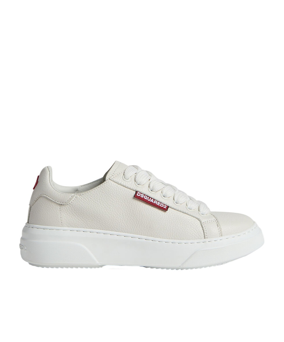 Shop Dsquared2 Logo-embossed Lace-up Sneakers In White