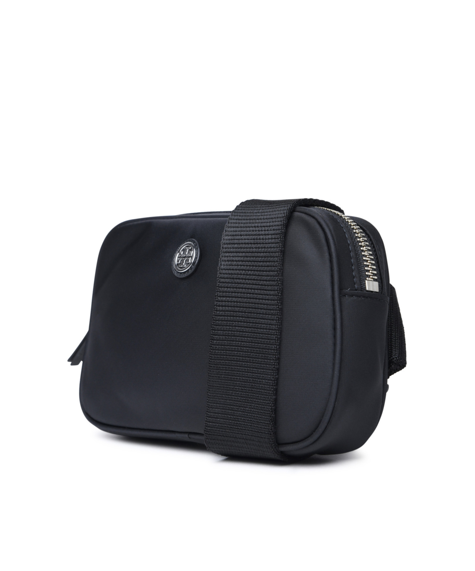 Tory Burch Virginia Nylon Belt Bag In Basil In Black