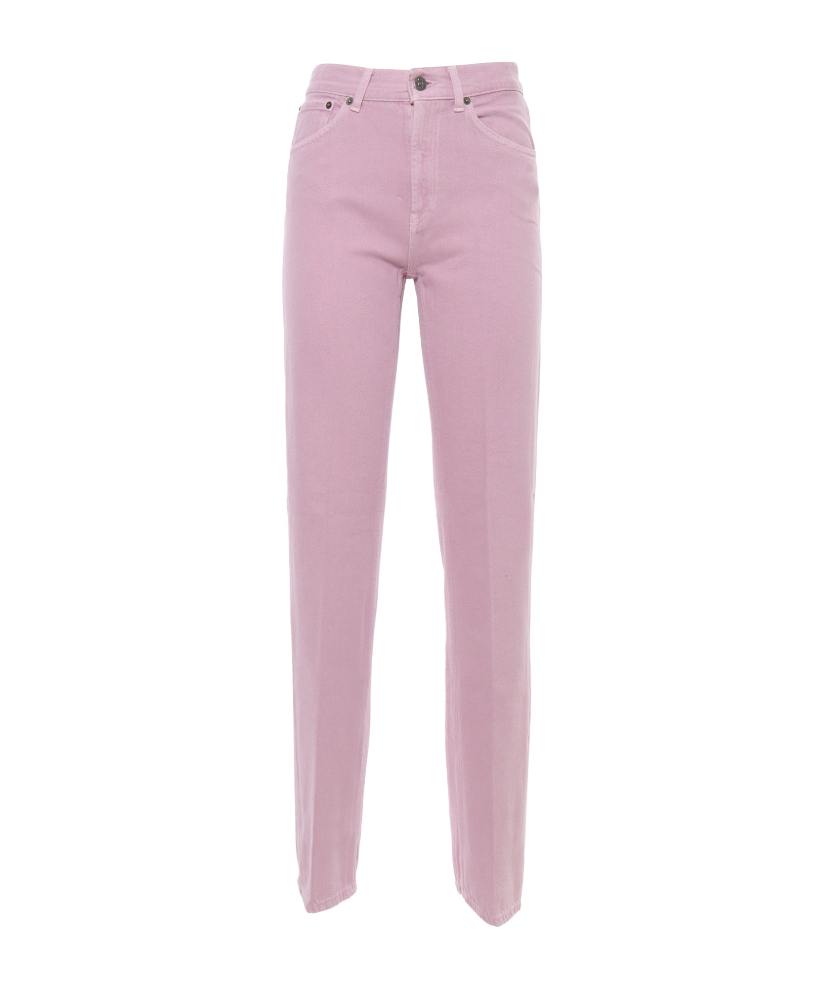 Dondup Logo Logo Denim Trousers In Pink