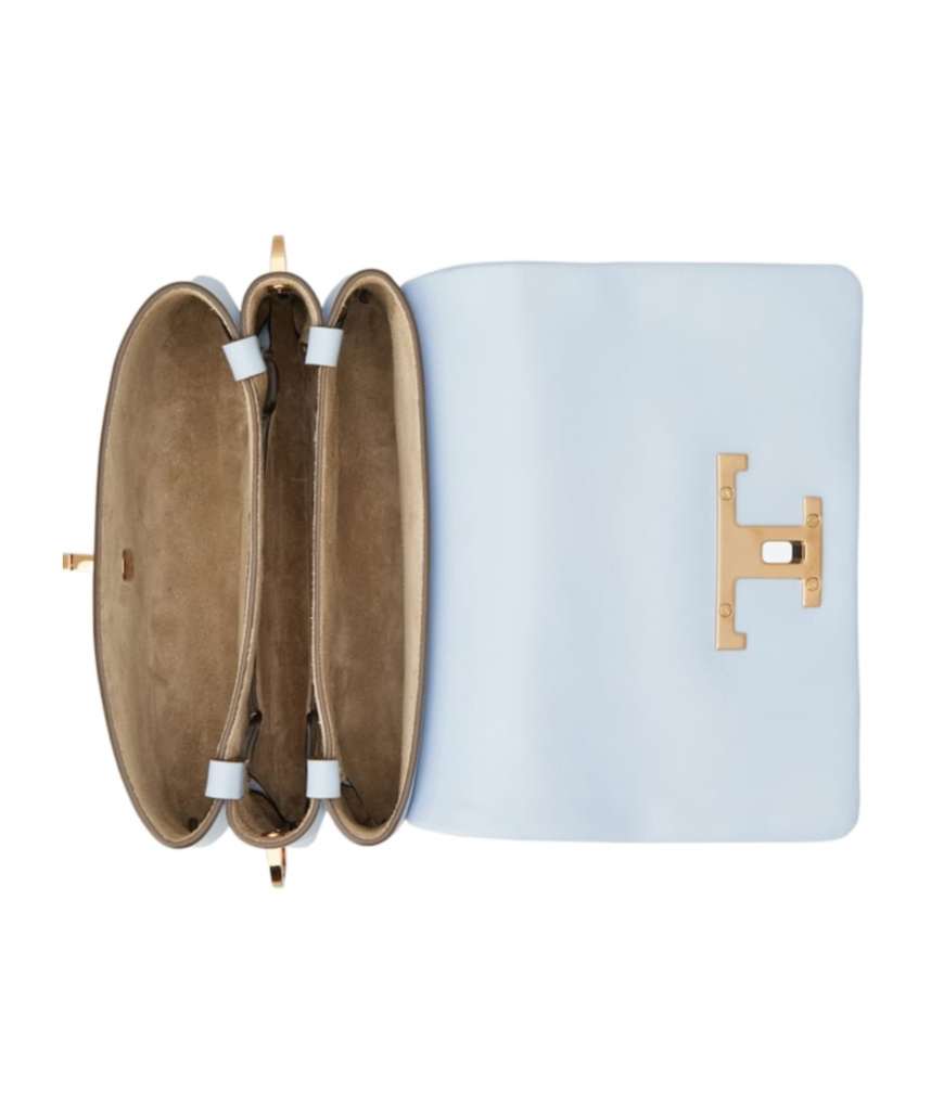 Shop Tod's Logo-plaque Leather Crossbody Bag In Blue