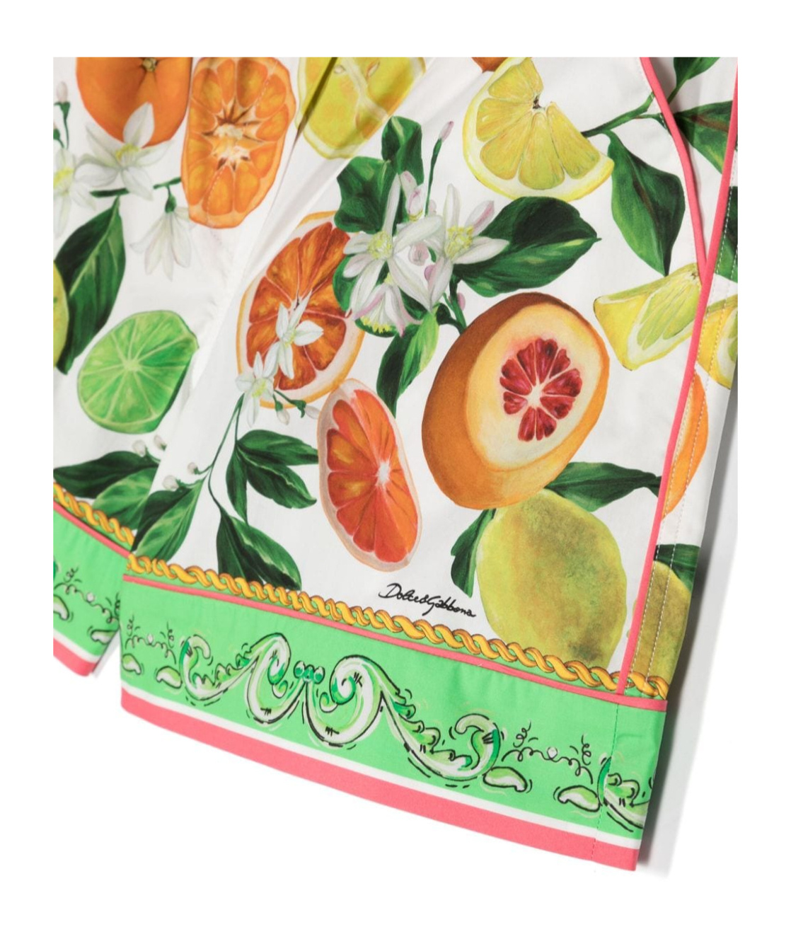 Dolce & Gabbana Mix-print Cotton Shorts In Green