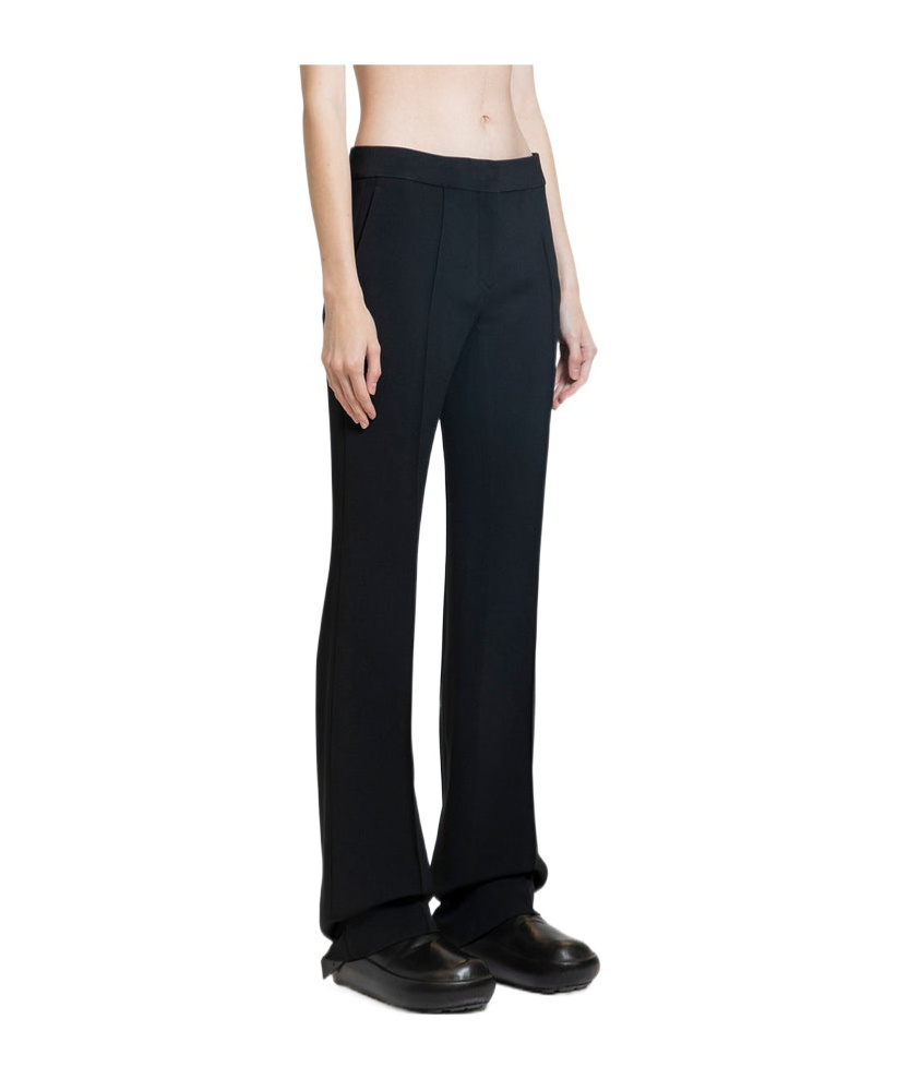 Jil Sander High-waisted Flared Trousers In Black