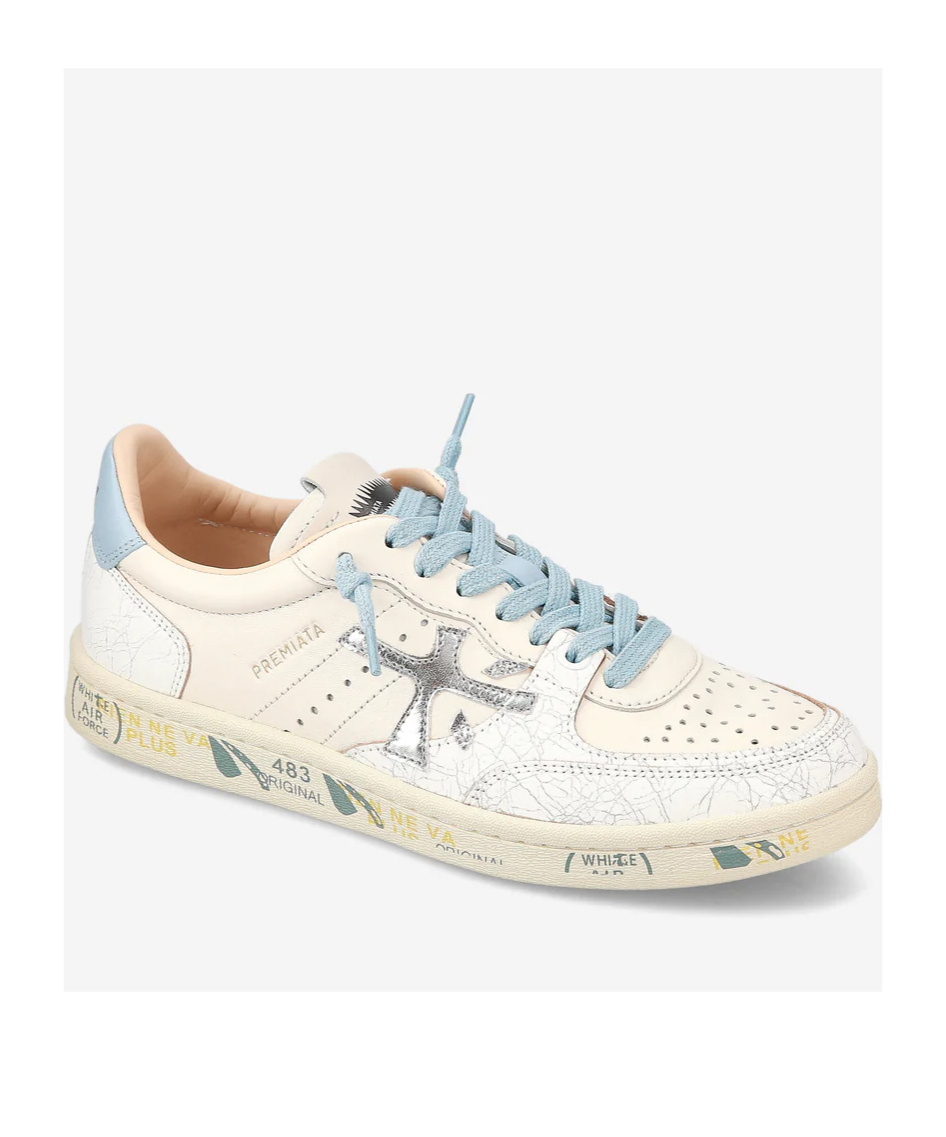 Premiata Bsktclad Strapped Low-top Casual Shoes In White