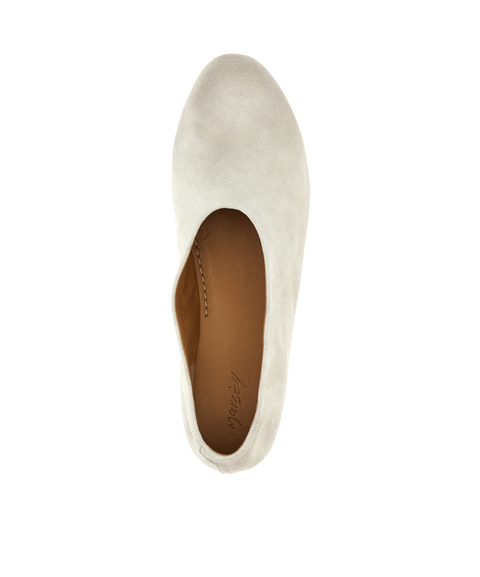 Marsèll Flat Sole Ballet Flats With Round Toe In White