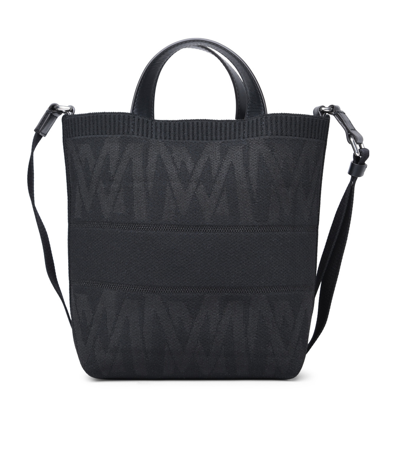 Moncler Logo Embroidered Tote Bag In Black