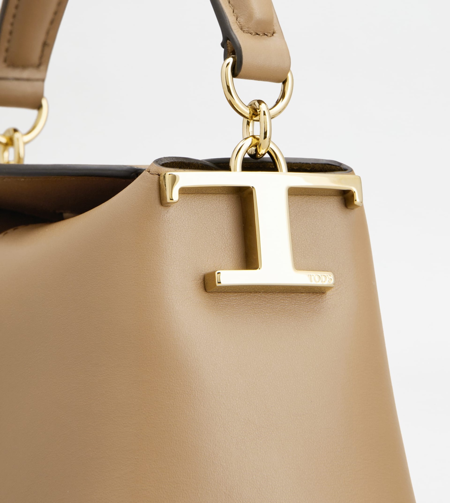 Tod's T Case Tote Messenger Bag In Leather Micro In Green