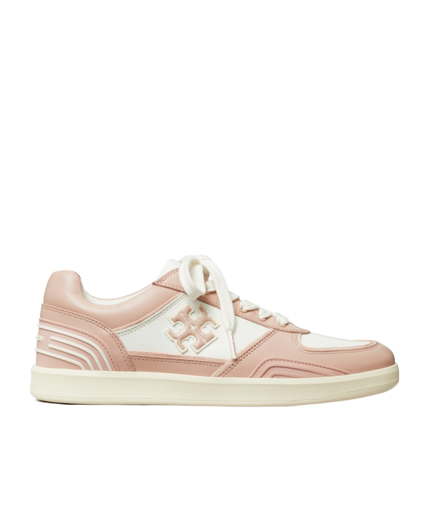 Shop Tory Burch Clover Court Panelled Sneakers In Nude