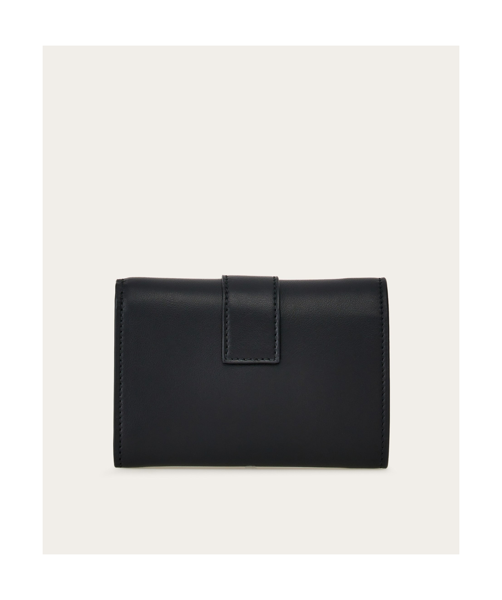 Ferragamo Hug Two-tone Leather Wallet In Black