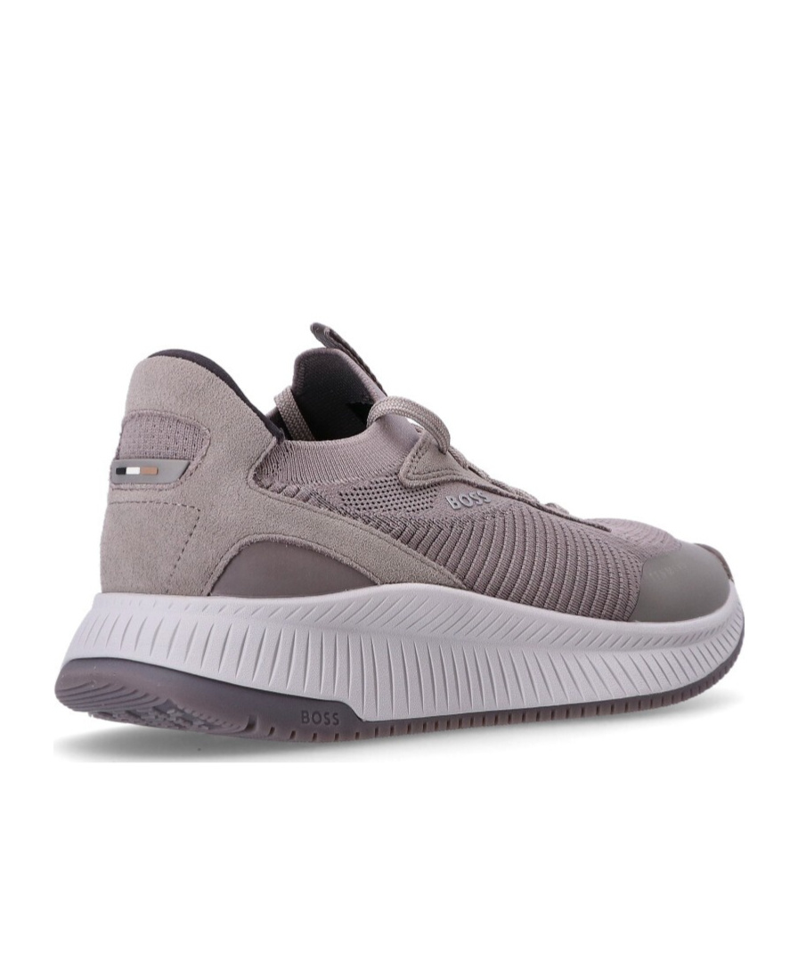 Hugo Boss Ttnm Evo Slon Panelled Sneakers In Gray