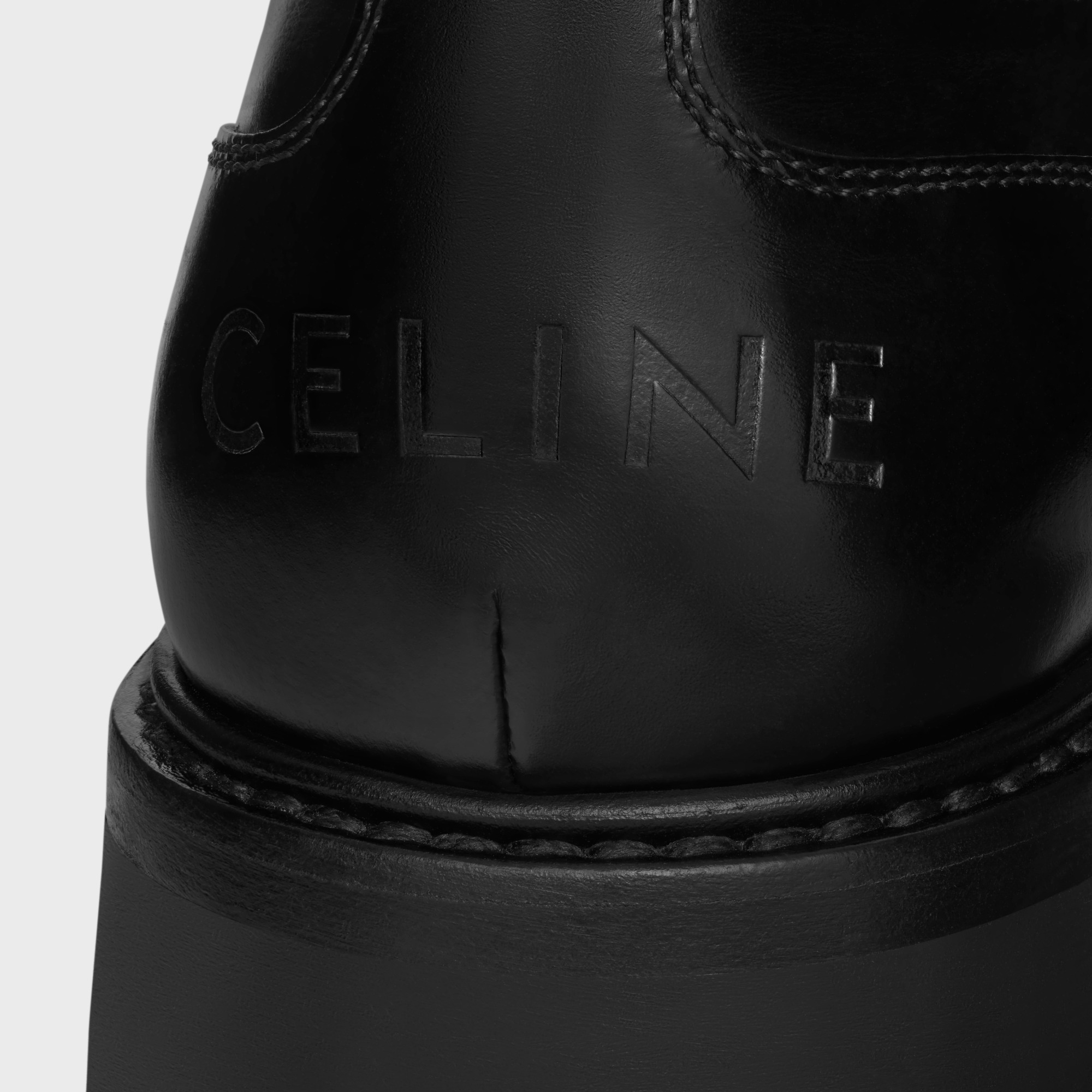 Celine Cameron Derby Triomphe 45 Polished Bull Black