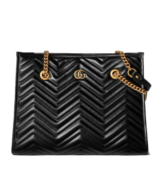 Gucci Gg Marmont Medium Todd Shoulder Bag In Black