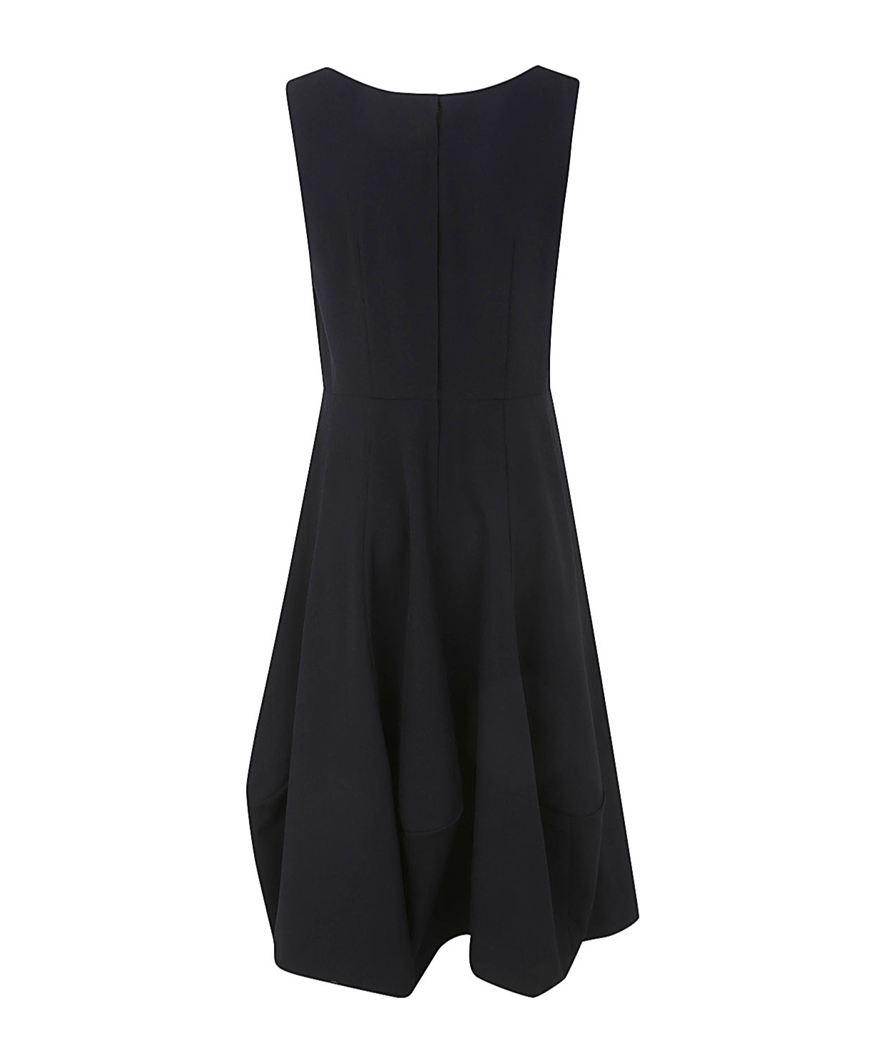 COMME DES GARÇONS BOAT-NECK WOOL MIDI DRESS 