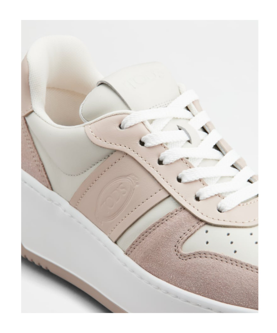 TOD'S LOGO-PRINT LEATHER SNEAKERS
