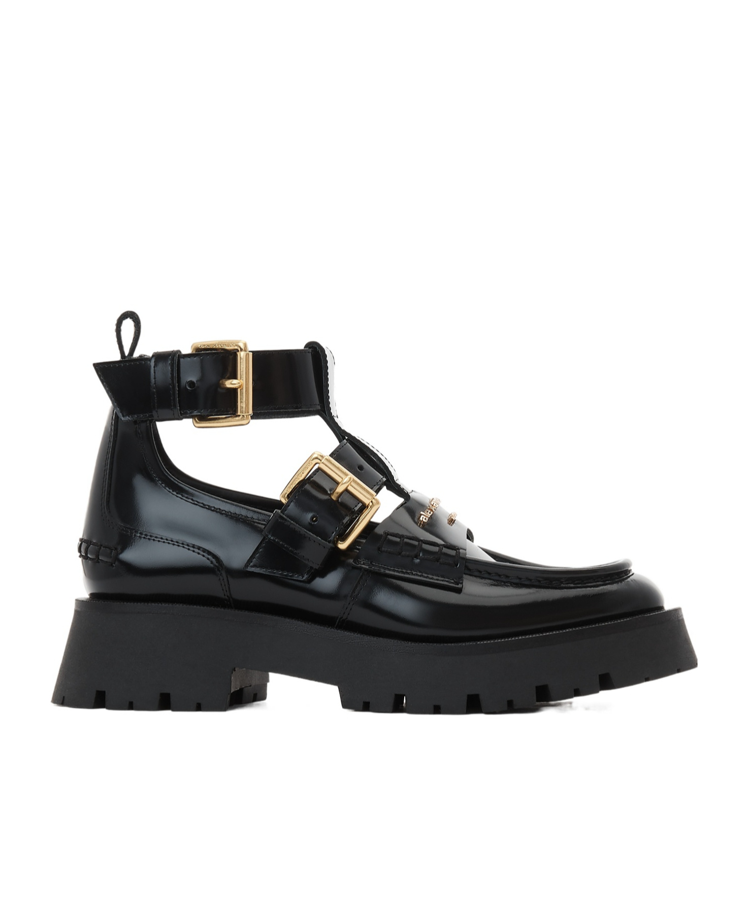 Alexander Wang Carter Box Calf Ankle Strap Boot In Black